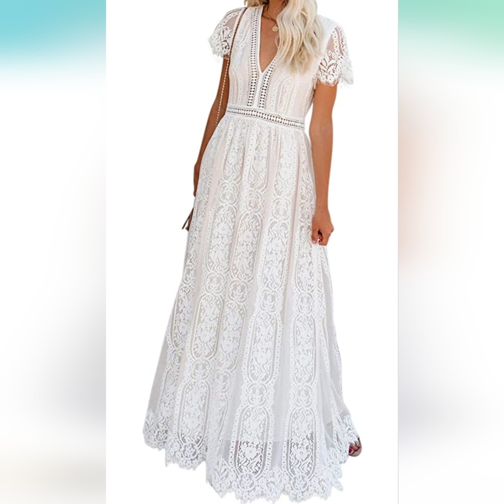 Amazon white maxi dress